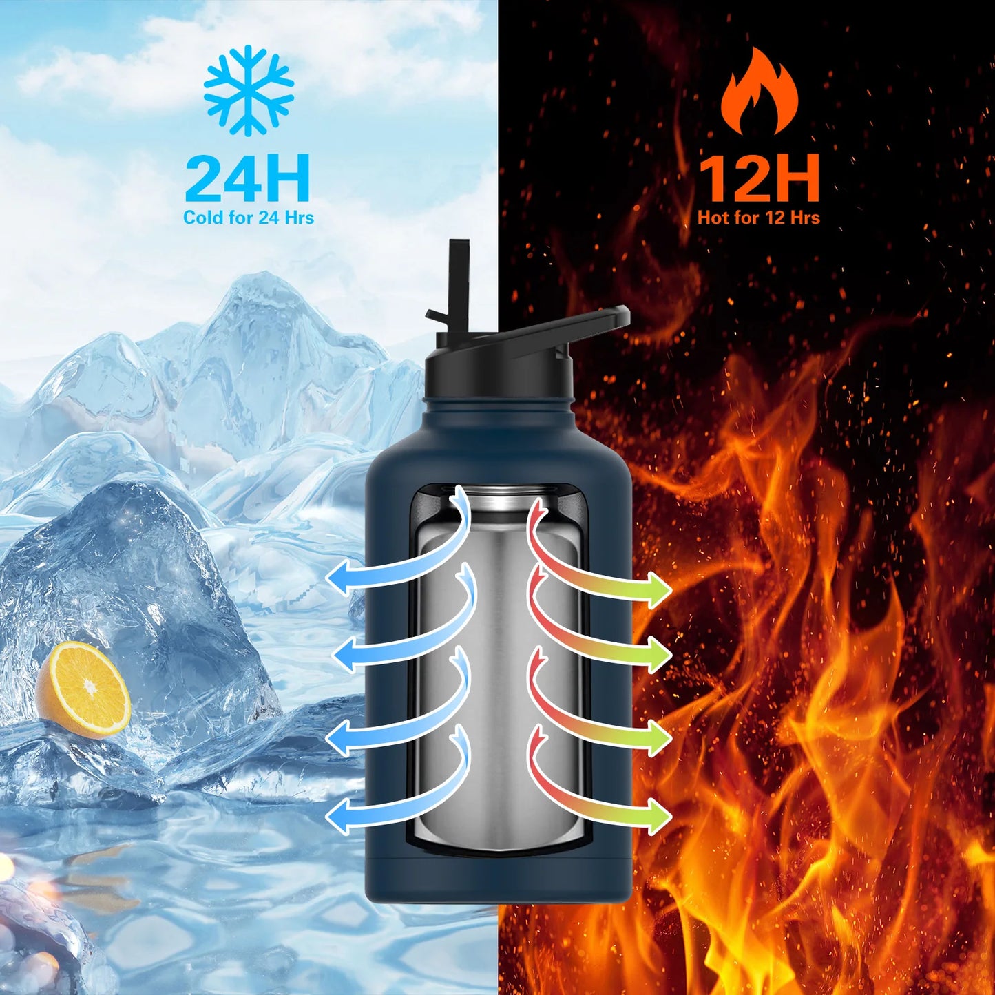 IronGymNation™ Stainless Steel water bottle