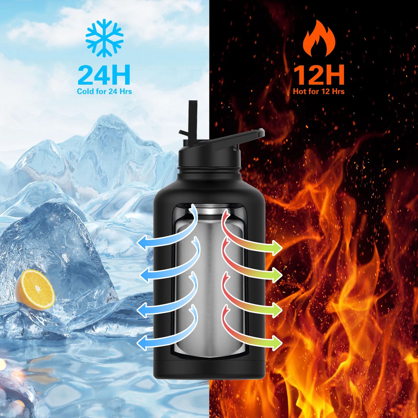 IronGymNation™ Stainless Steel water bottle
